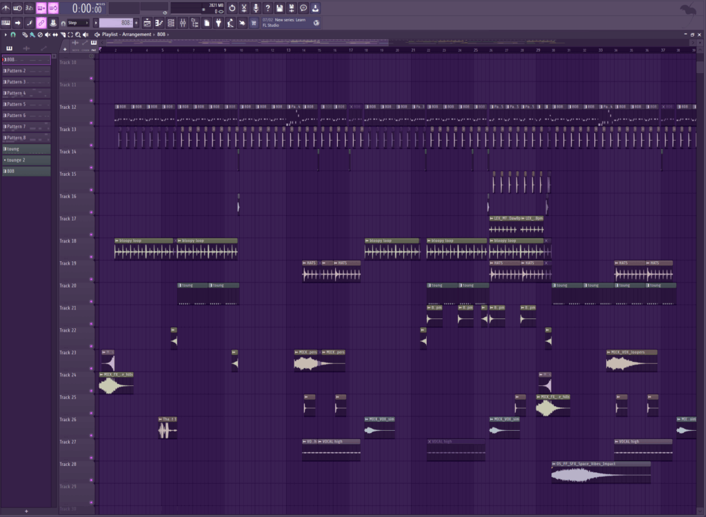 Young Fyre's FL Studio Session of his Drums for Fruit Loop with Flow Milli
